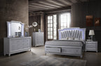 Dresser, Mirror W/ Led Lights And Queen Bed