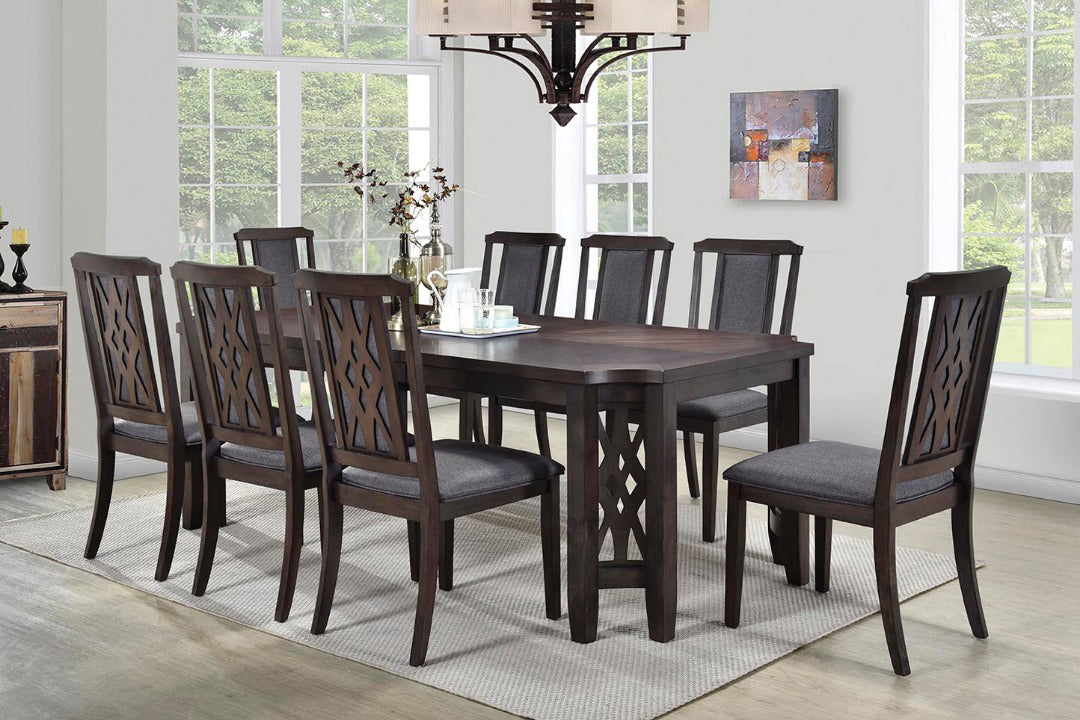 Extension Leaf Antique Grey Dining Table And 6 X Side Chair - SSD10363