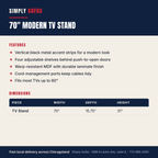 70" Modern TV Stand