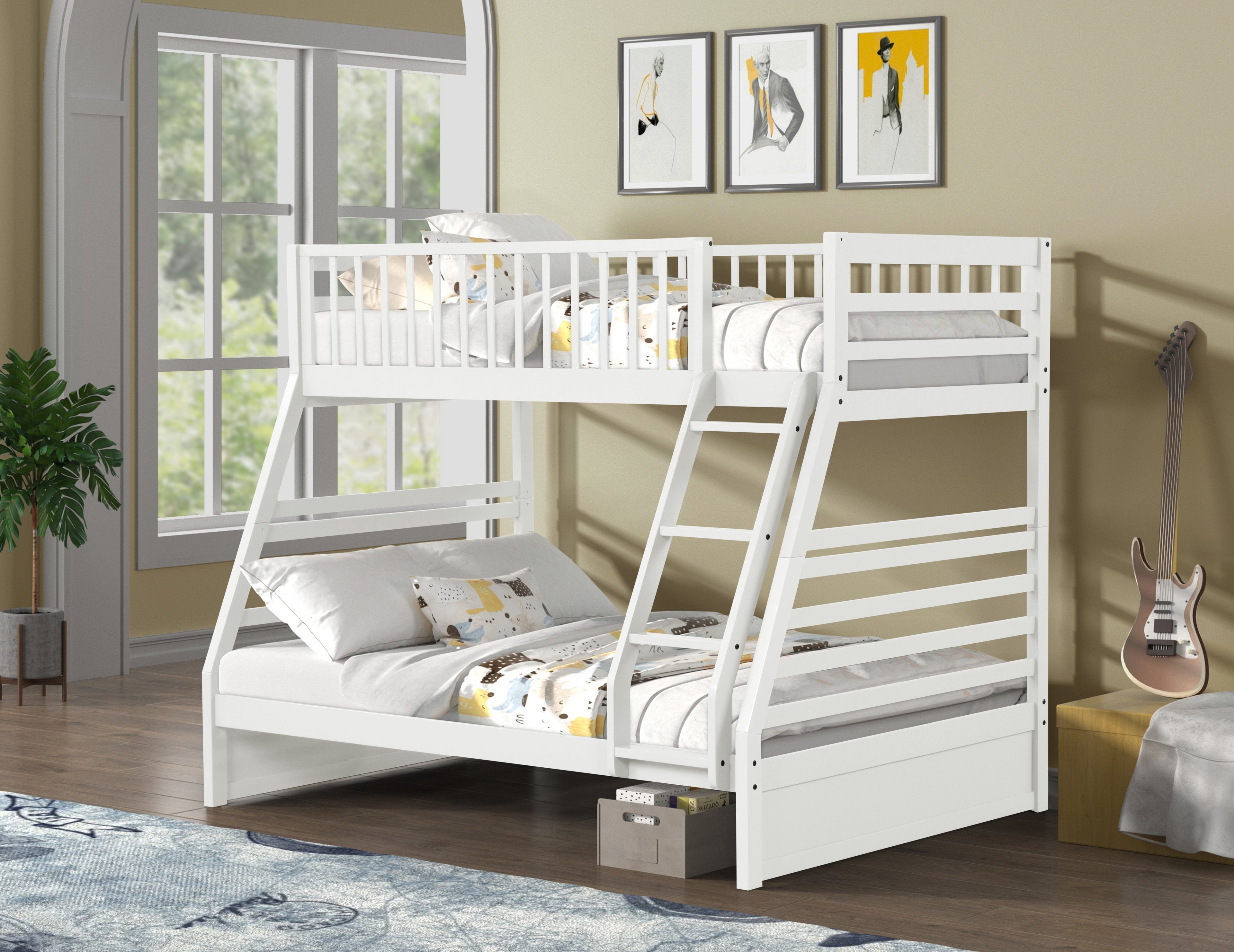 Twin / Full Wood Bunkbed - SSS23763