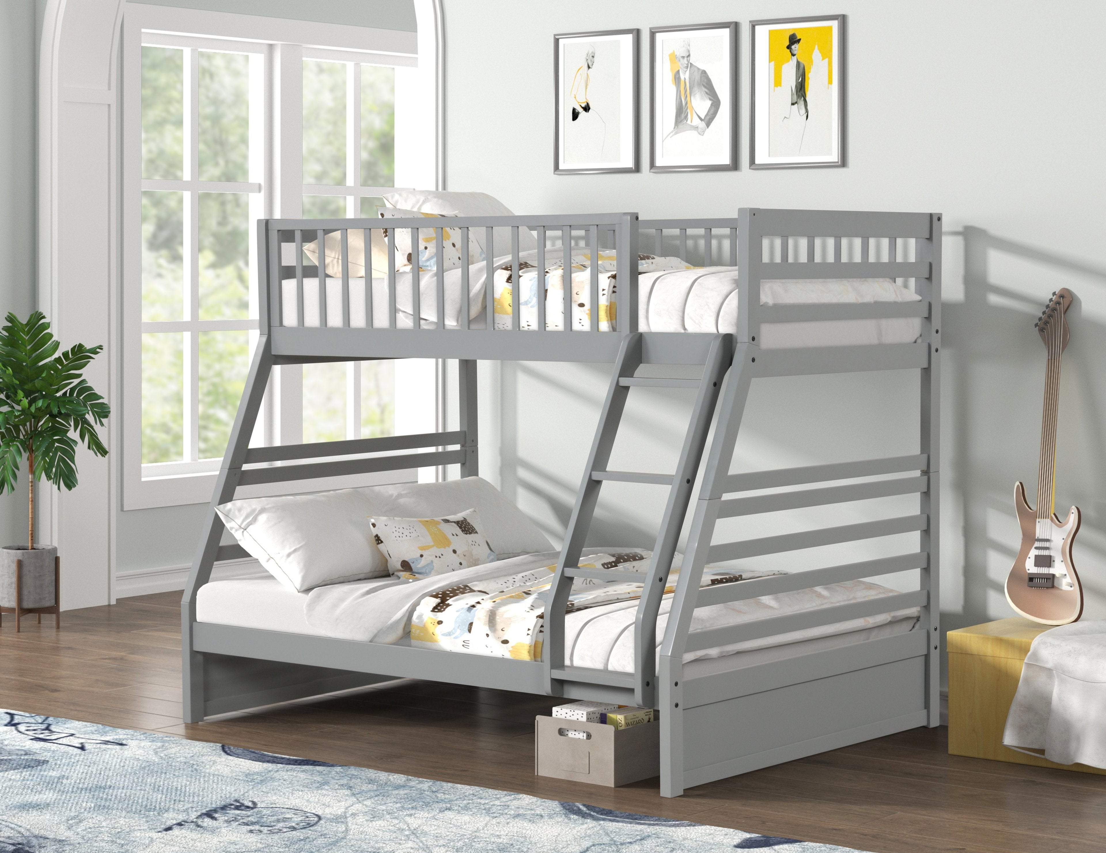 Twin / Full Wood Bunkbed - SSS23863