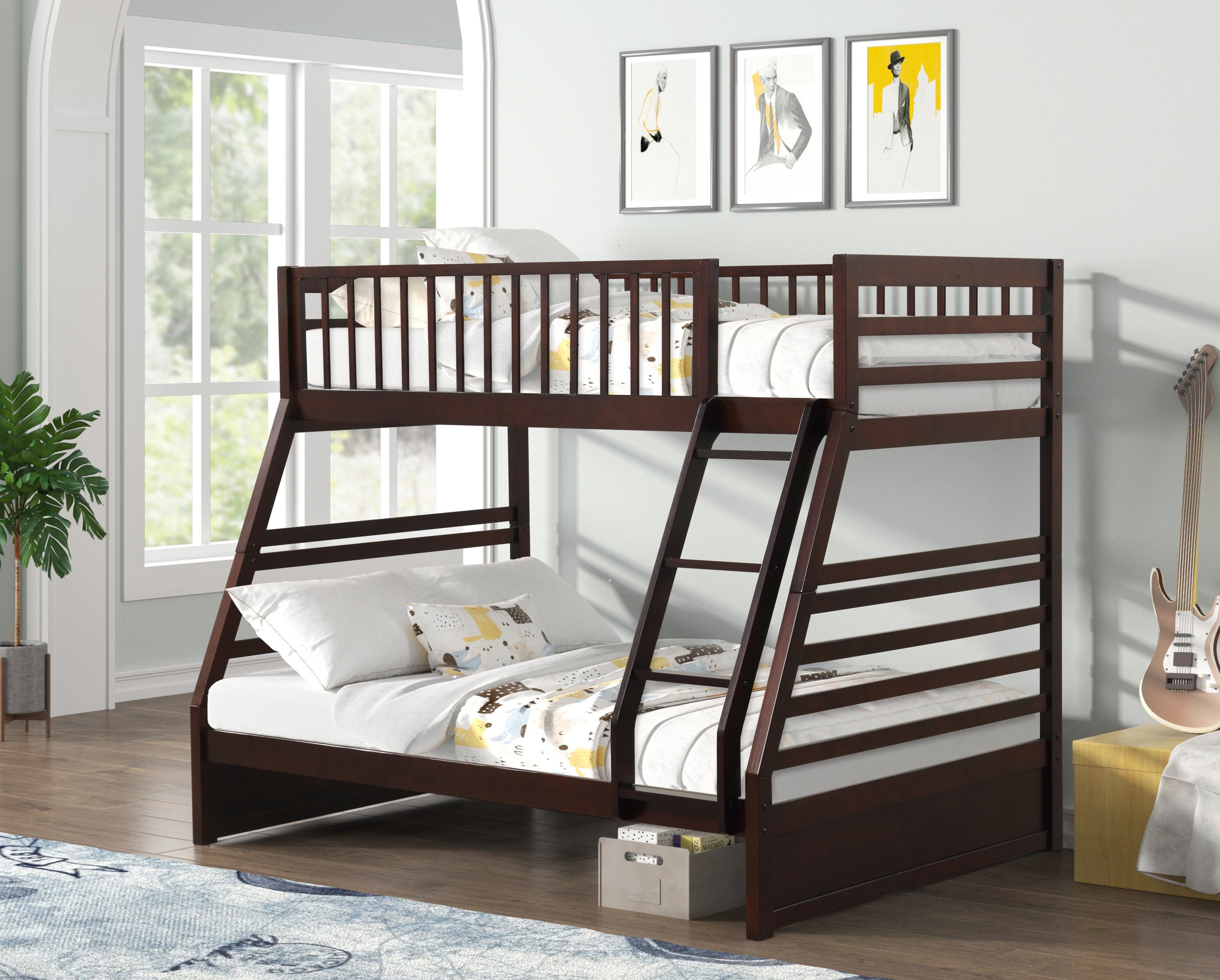 Twin / Full Wood Bunkbed - SSS23963