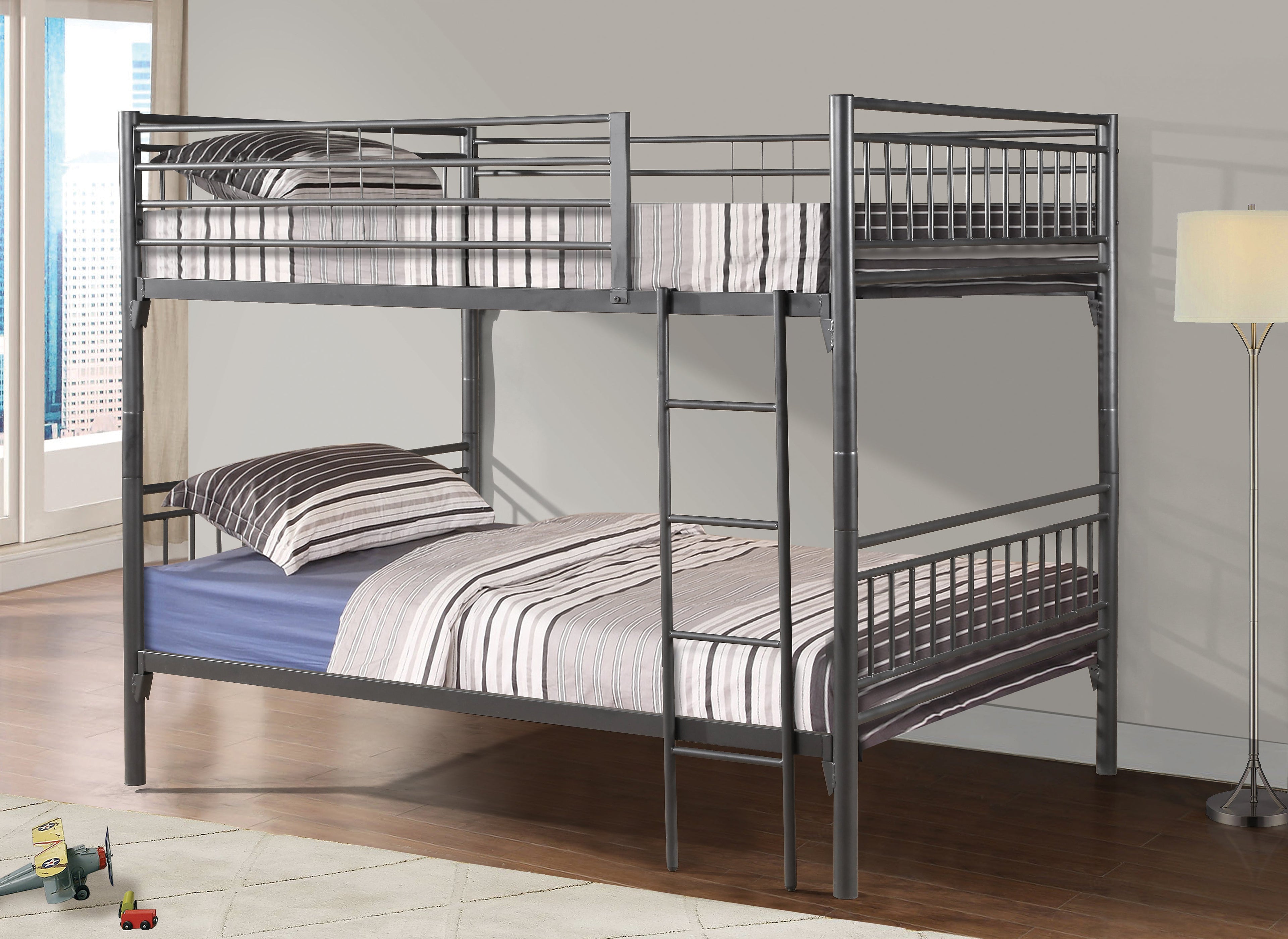 Full / Full Grey Metal Bunkbed - SSS46063