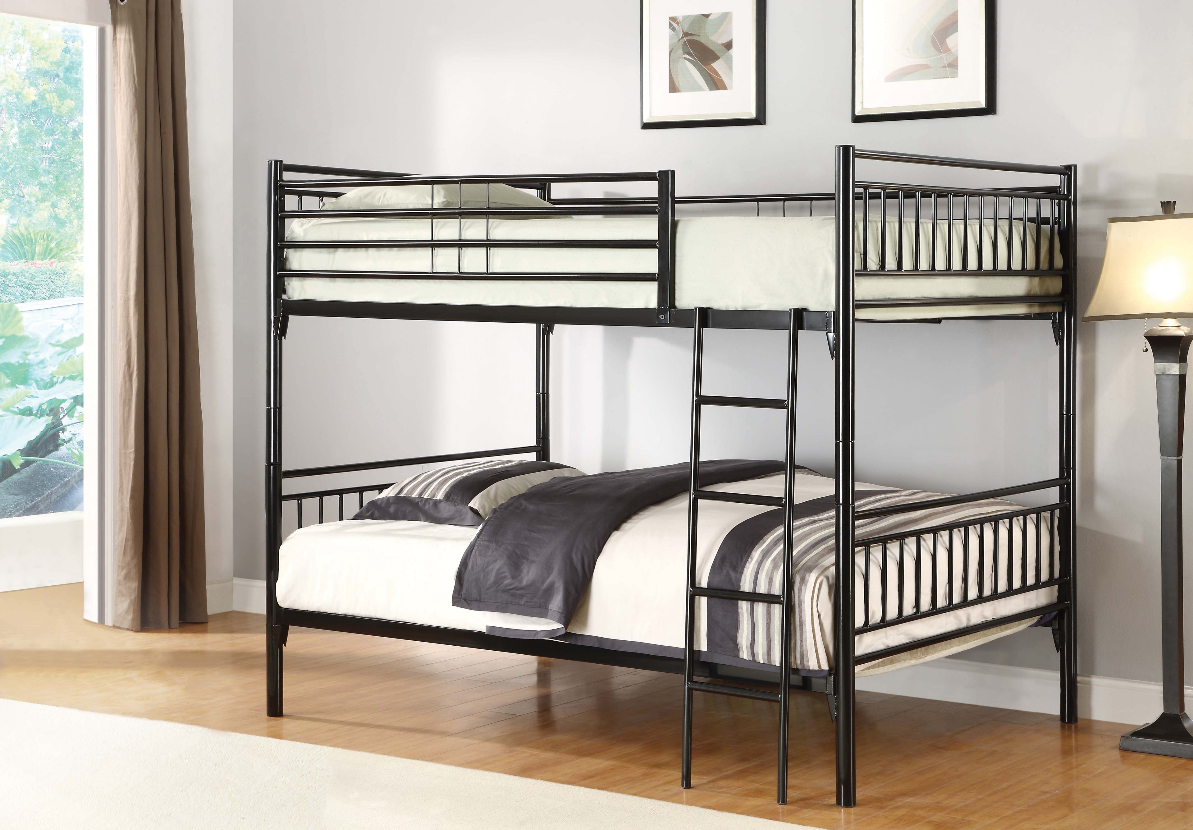 Full / Full Black Metal Bunkbed - SSS46563