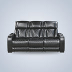 Black Power Reclining Sofa & Loveseat Set with LED & USB-C