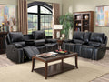 Motion Reclining Sofa W/ Drop Down Table And Motion Reclining Console Lov... - SSU10063
