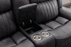 Reclining Sofa W/ Drop Table And Loveseat W/ Console & Usb