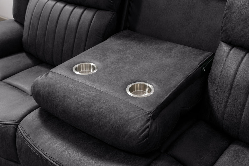 Reclining Sofa W/ Drop Table And Loveseat W/ Console & Usb - SSU14563
