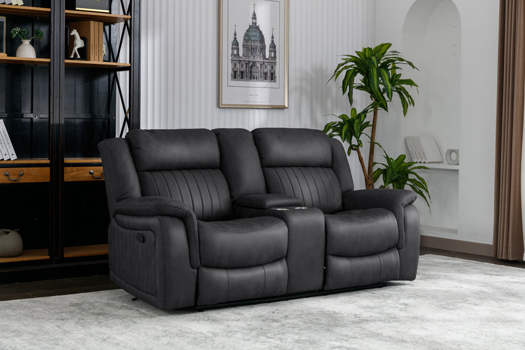 Reclining Sofa W/ Drop Table And Loveseat W/ Console & Usb - SSU14563
