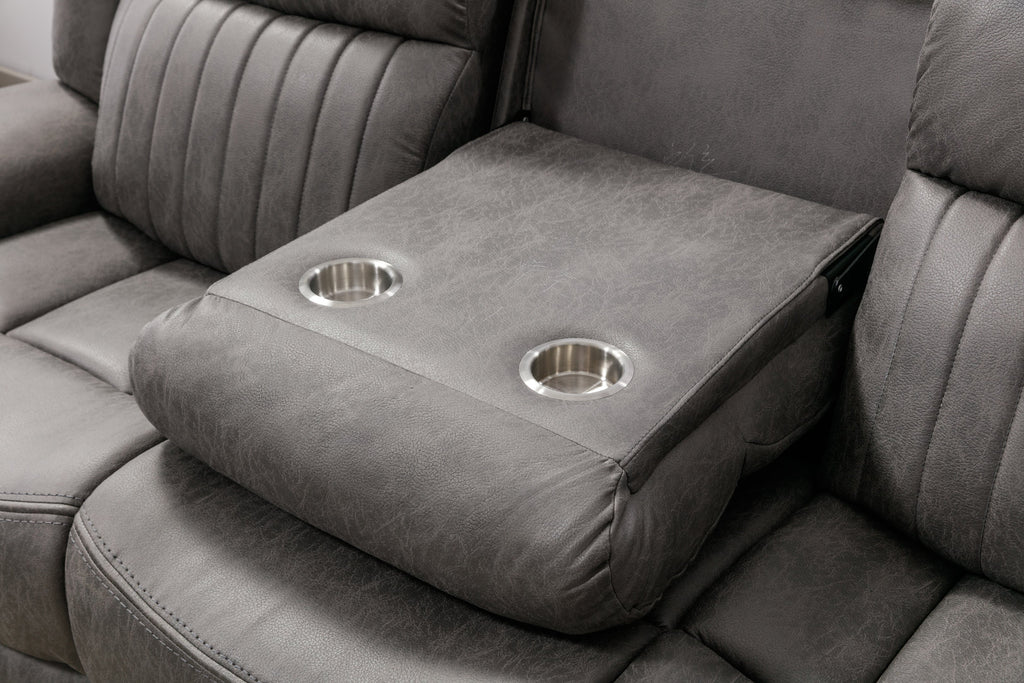 Reclining Sofa W/ Drop Table And Loveseat W/ Console & Usb - SSU14763