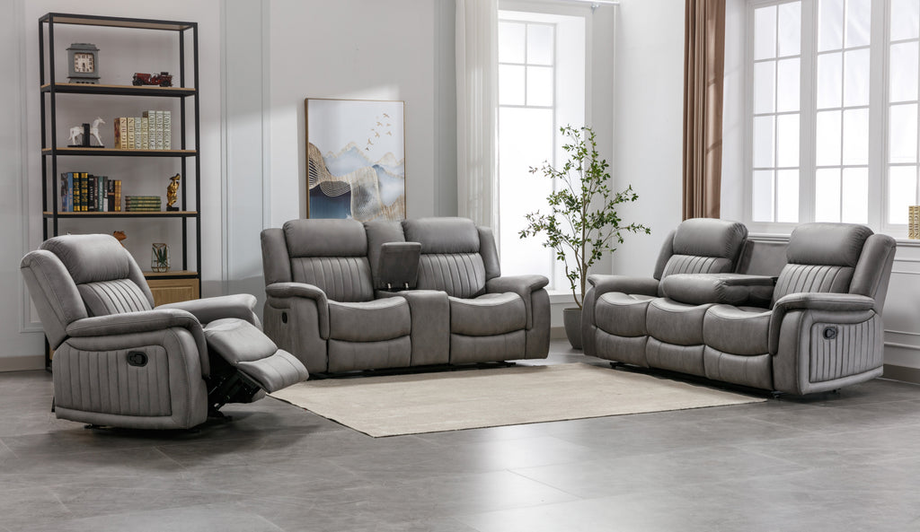 Reclining Sofa W/ Drop Table And Loveseat W/ Console & Usb - SSU14763