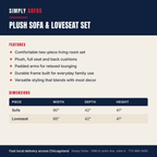 Plush Sofa & Loveseat Set