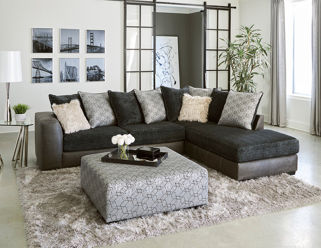 Modern Style Chaise Sectional - SSU35563
