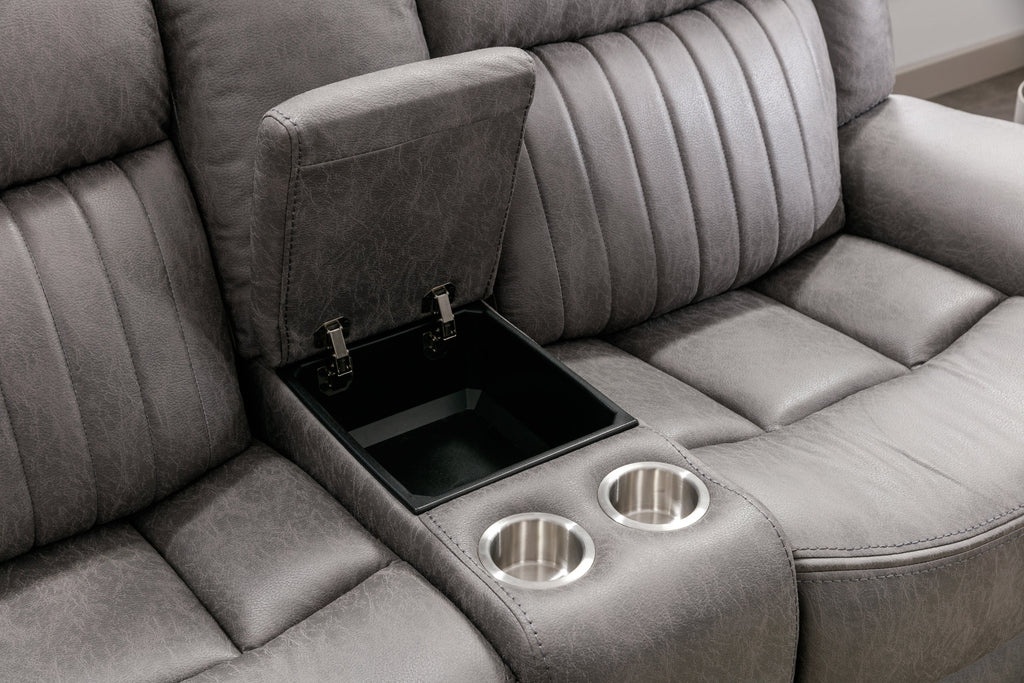 Reclining Sofa W/ Drop Table And Loveseat W/ Console & Usb - SSU14763